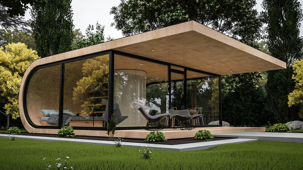 Une tiny house Wave Cabin par Stelios Mousarris 