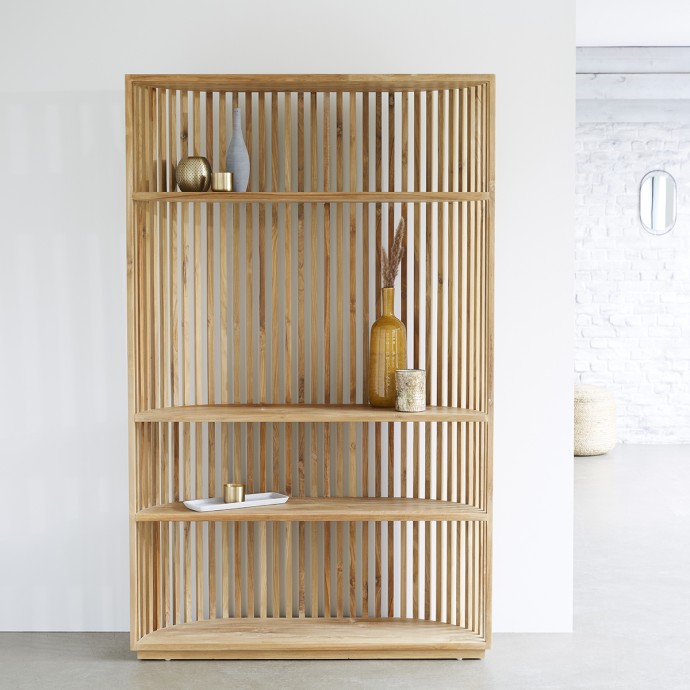 Bibliothèque en teck massif 120 cm VICTORIA