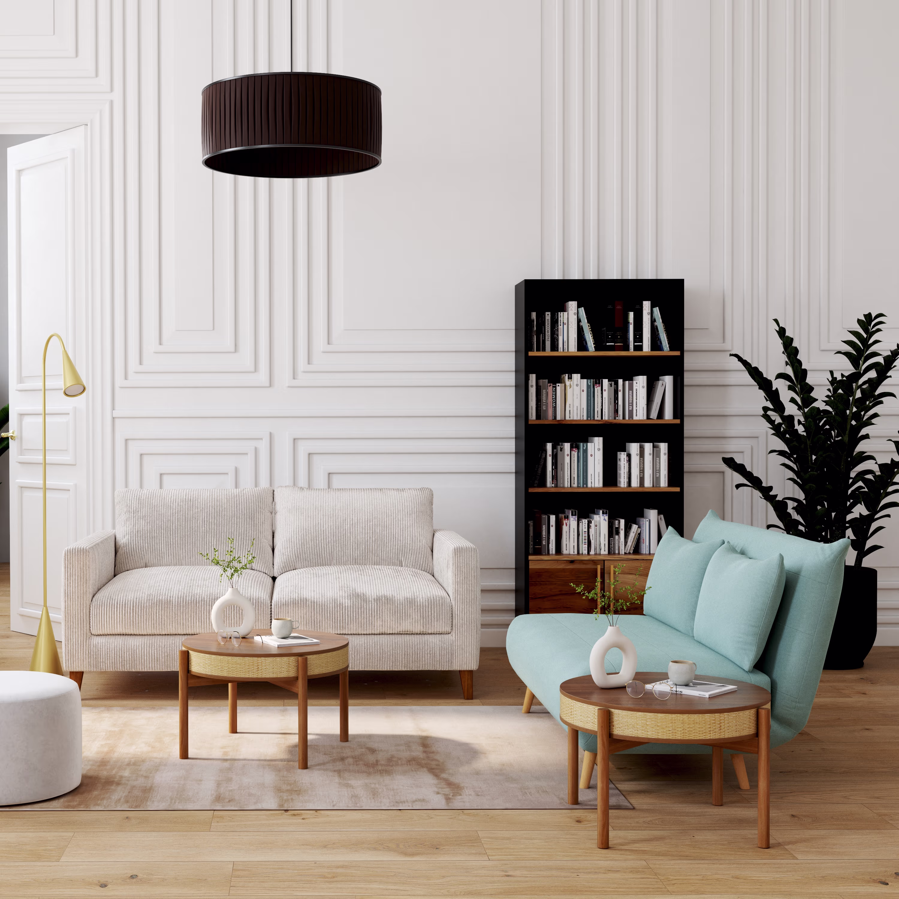 Nio – Canapé clic-clac 2 places vert&nbsp;d’eau