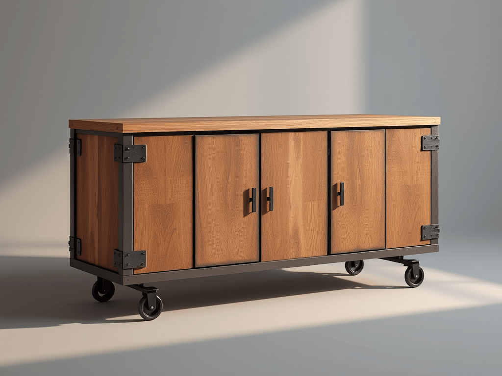 Buffet Industriel en Métal et Bois: Design&nbsp;Authentique