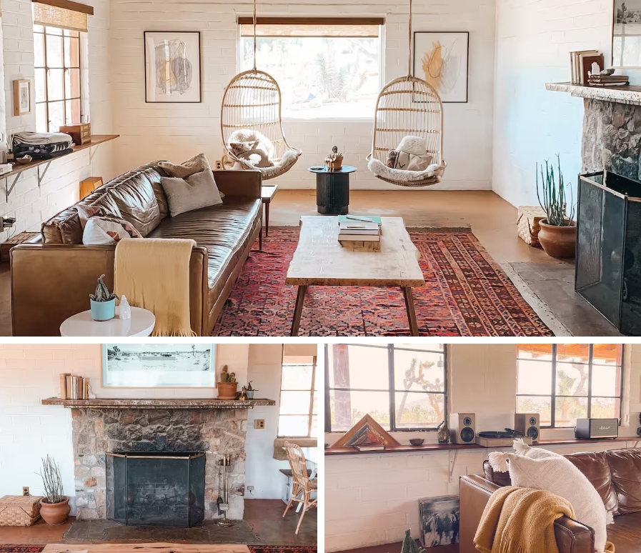 La Joshua Tree House est une hacienda de deux lits et deux salles de bain 1949 située à 10 minutes de l'entrée ouest du parc national de Joshua Tree à Joshua Tree, en Californie,