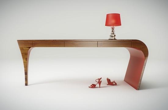 Comment exprimez vous l'amour que vous ressentez pour de belles chaussures ? Je veux dire à ce sujet, si vous pouvez avoir une table en forme de chaussure , pourquoi ne pas vous planifier et modéliser le décor de votre maison autour de ce que vous aimez tant Mesdames ? Si vous êtes sur la même page que moi, alors vous pouvez commencer avec un bureau en édition limitée appelée Stiletto. Vous pouvez utiliser le bureau comme une table console ou table de toilette aussi. La belle jambe galbée de la table ressemble à un talon éffilé, et a été sculpté à la main pour le look gracieux.