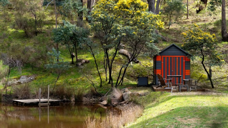 Cette escapade dans la brousse est à vendre dans une ville victorienne peu connue Yandoit près de Melbourne