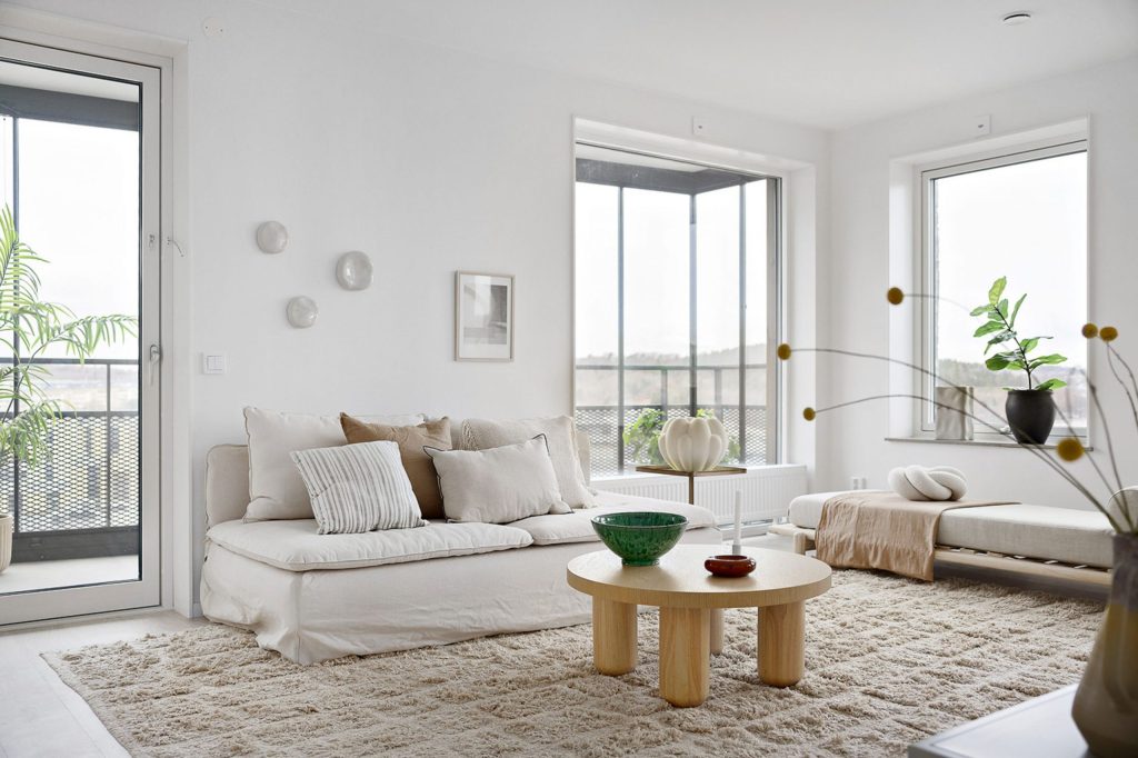 Appartements modernes: douceur et lumière avec le&nbsp;blanc