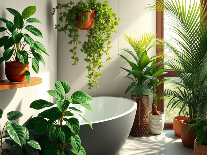 Comment Décorer Votre Salle de Bain avec des Plantes&nbsp;Vertes