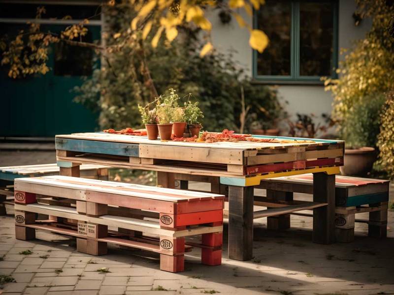 Transformez Vos Palettes: Créez une Table de Jardin&nbsp;Unique