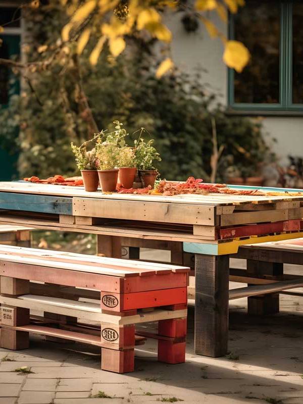 Transformez Vos Palettes: Créez une Table de Jardin&nbsp;Unique