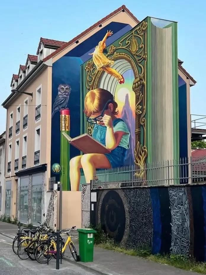 STREET ART / Trompe l&rsquo;œil&nbsp;bibliothèques.