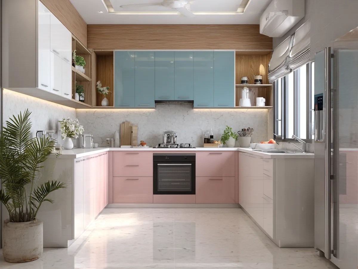 Cuisine modulaire moderne en forme de U : l&rsquo;élégance dévoilée