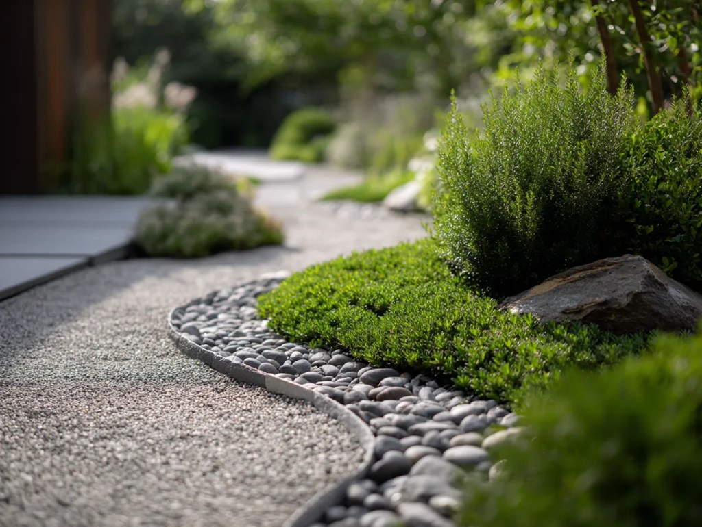 Idées minimalistes et modernes de bordures de jardin pour un aménagement extérieur&nbsp;épuré
