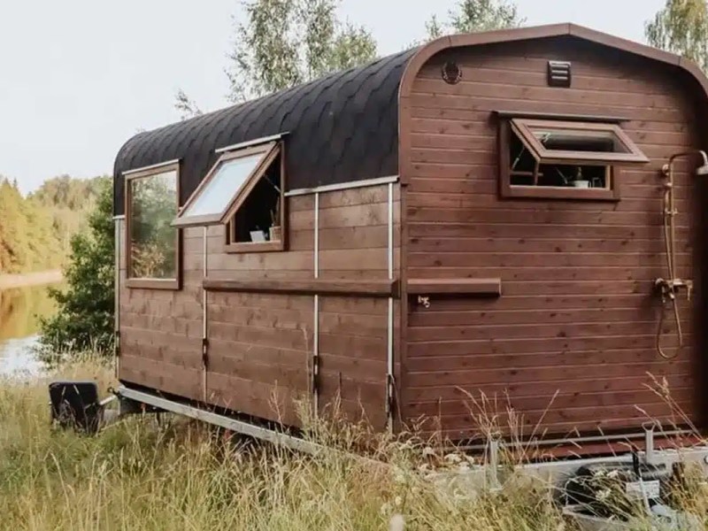 Une tiny house  au charme d&rsquo;un chalet en&nbsp;bois